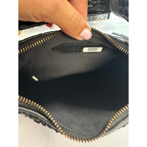 Poolside Hobo Handbag The Josie Knot Bag in Black Woven Straw Raffia - Picture 7 of 8